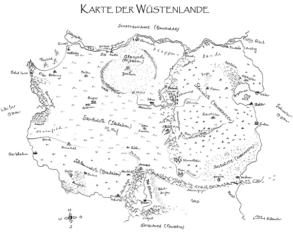 Karte der Wüstenlande
